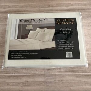 Grace Elizabeth Ivory Queen Sheet Set